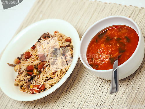 Image of Rice and tomato soup