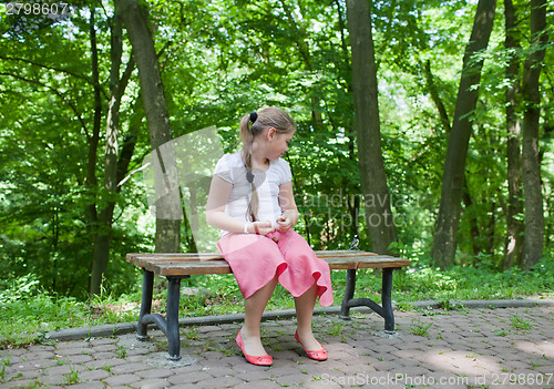 Image of Girl and bird