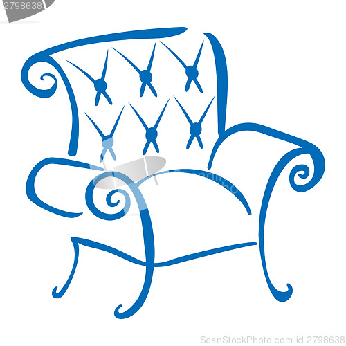 Image of Blue armchair