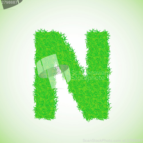 Image of grass letter N