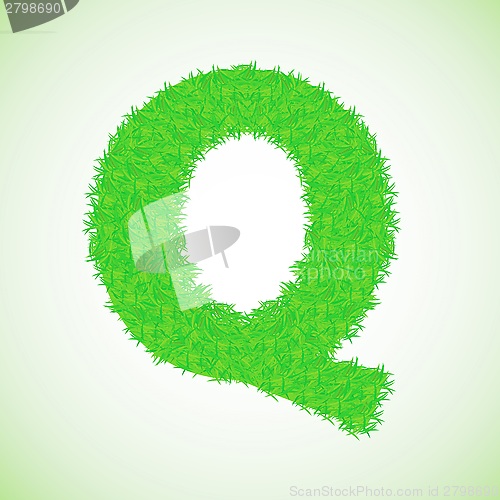 Image of grass letter Q