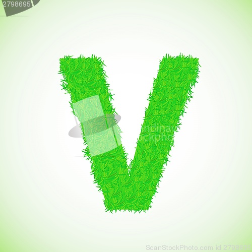 Image of grass letter V