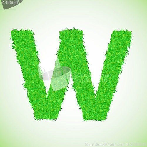 Image of grass letter W