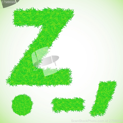 Image of grass letter Z