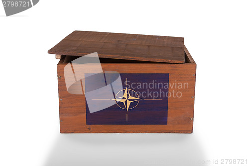 Image of Wooden crate isolated on a white background