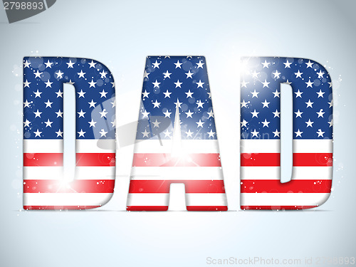 Image of Happy Fathers Day USA American Dad