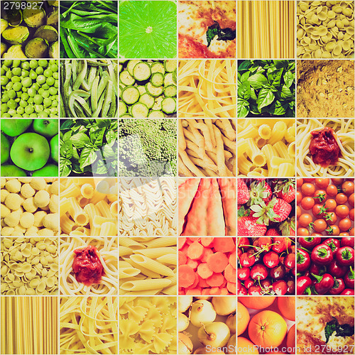 Image of Retro look Food collage