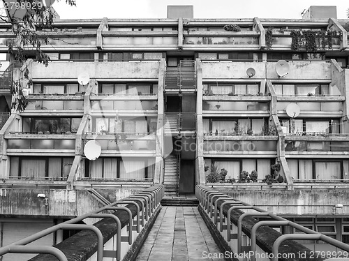 Image of Black and white Alexandra Road in London