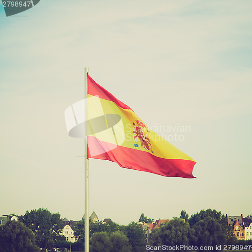 Image of Retro look Flag of Spain