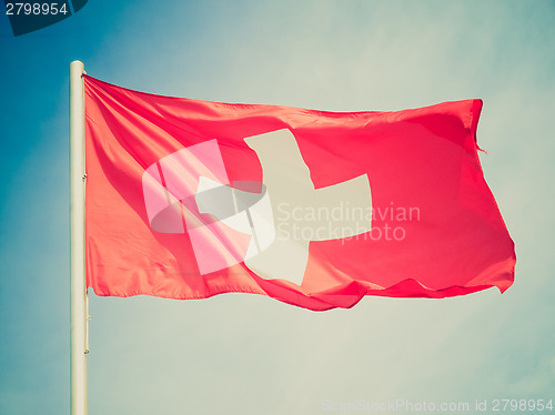 Image of Retro look Flag of Switzerland