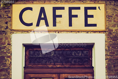 Image of Retro look Caffe sign