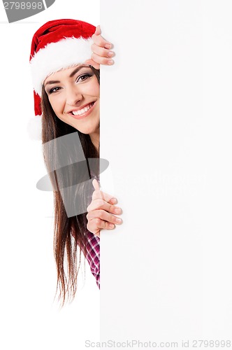 Image of Girl in Santa hat