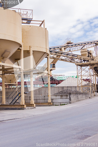 Image of Metal tanks at a refinery plant or factory