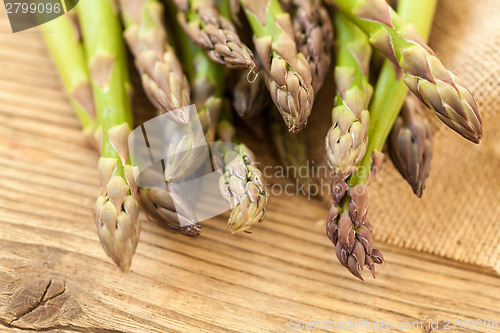 Image of Fresh healthy green asparagus spears