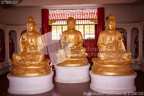 Image of Interior of an ornate Asian temple