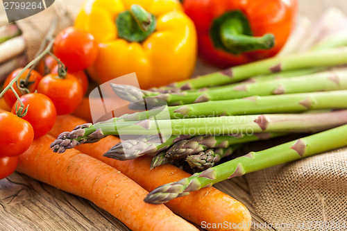 Image of Fresh vegetables in a country kitchen