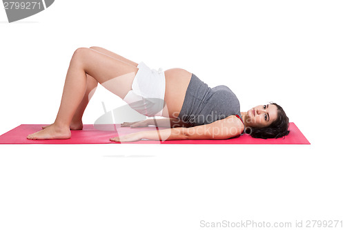 Image of Active pregnant woman working out