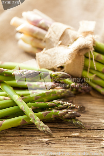 Image of Fresh healthy green asparagus spears