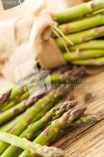 Image of Fresh healthy green asparagus spears