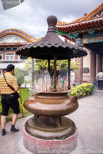 Image of Interior of an ornate Asian temple