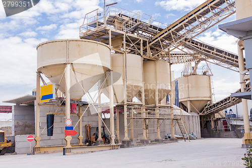 Image of Metal tanks at a refinery plant or factory