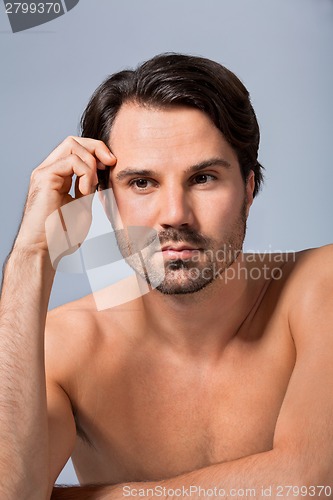 Image of Handsome sexy bearded man