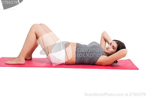 Image of Active pregnant woman working out