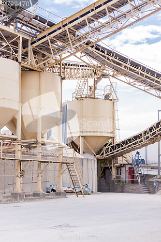 Image of Metal tanks at a refinery plant or factory