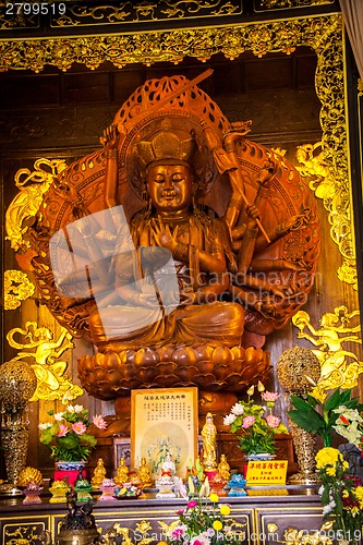 Image of Interior of an ornate Asian temple