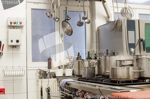 Image of Neat interior of a commercial kitchen