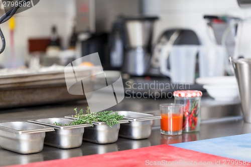 Image of Neat interior of a commercial kitchen