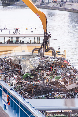 Image of Barge being loaded or offloaded