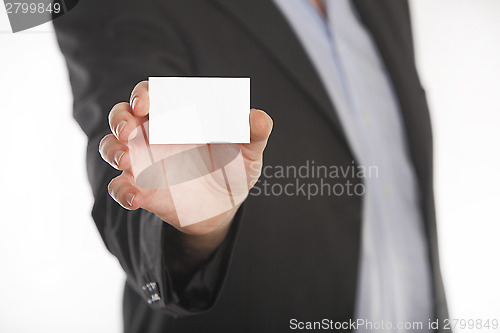 Image of Businessman with business card