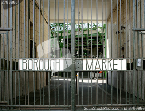 Image of Borough Market gates closed to the public