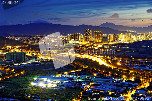 Image of HongKong sunset , Yuen Long district