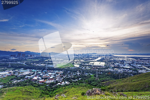 Image of HongKong sunset , Yuen Long district