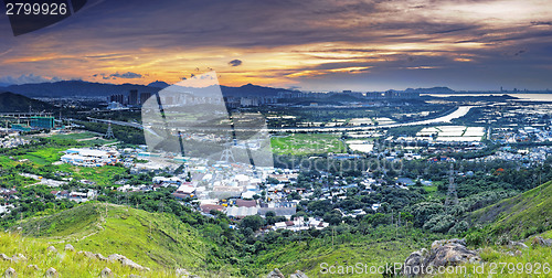 Image of HongKong sunset , Yuen Long district