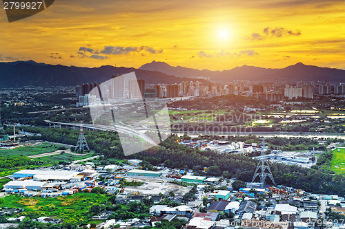 Image of HongKong sunset , Yuen Long district