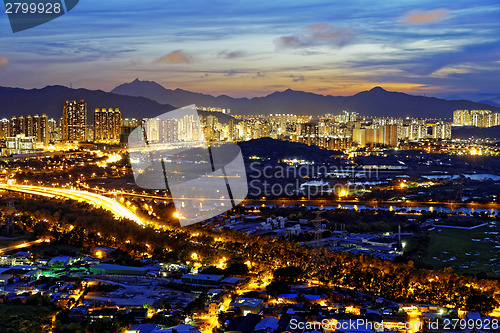 Image of HongKong sunset , Yuen Long district