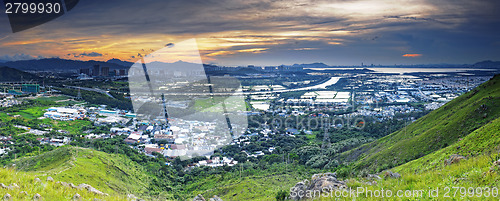 Image of HongKong sunset , Yuen Long district