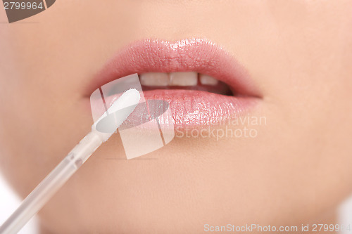 Image of Lip gloss close-up