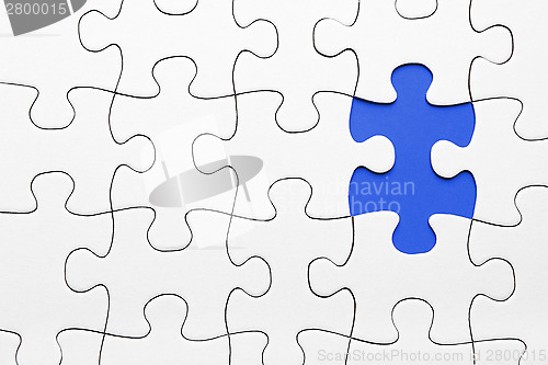 Image of Blue puzzle piece missing