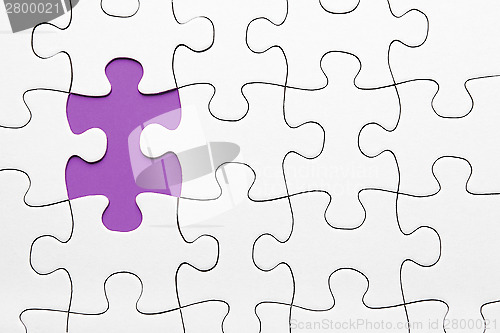 Image of Violet puzzle piece missing