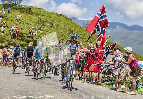 Image of The Peloton in Pyrenees Mountains