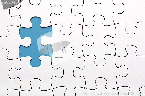 Image of Blue puzzle piece missing