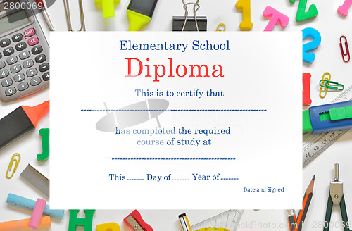 Image of preschool diploma