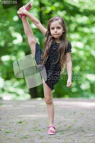 Image of Little girl with great stretching