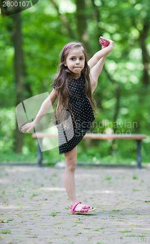 Image of Little girl with great stretching