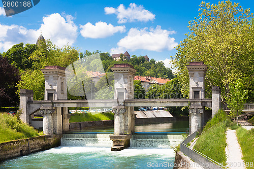 Image of Sluice on the River Ljubljanica, Ljubljana, Slovenia.