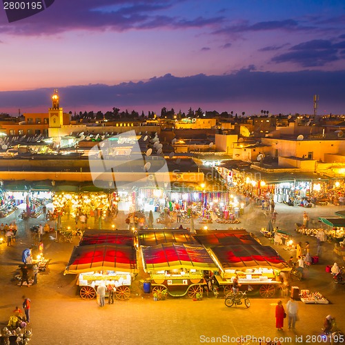 Image of Jamaa el Fna, Marrakesh, Morocco.